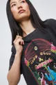 czarny T-shirt bawełniany damski z kolekcji Legendy czarny