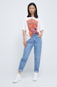 T-shirt bawełniany z nadrukiem biały RW22.TSD208 biały RW22