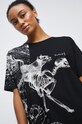 T-shirt bawełniany z kolekcji Science czarny czarny RW22.TSD354