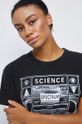 czarny T-shirt bawełniany z kolekcji Science czarny