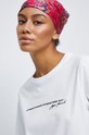 T-shirt bawełniany z kolekcji Science beżowy beżowy RW22.TSD359