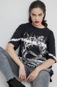 T-shirt bawełniany z nadrukiem szary RW22.TSD404