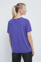 T-shirt bawełniany z nadrukiem fioletowy 100 % Bawełna
