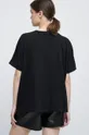 T-shirt bawełniany z nadrukiem czarny 100 % Bawełna