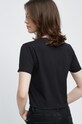 Odzież T-shirt bawełniany damski z ozdobnym haftem z domieszką elastanu czarny RW22.TSD504 czarny