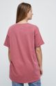 T-shirt bawełniany damski z kolekcji Psoty różowy 100 % Bawełna