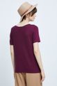 T-shirt damski gładki fioletowy 80 % Wiskoza, 20 % Poliamid