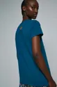 T-shirt bawełniany damski z nadrukiem z domieszką elastanu by Olaf Hajek kolor zielony 96 % Bawełna, 4 % Elastan
