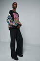 T-shirt bawełniany damski z nadrukiem z domieszką elastanu by Olaf Hajek kolor czarny czarny RW22.TSD956