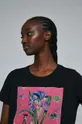 T-shirt bawełniany damski z nadrukiem z domieszką elastanu by Olaf Hajek kolor czarny Damski