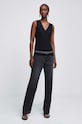 Top damski prążkowany kolor czarny RW22.TSDA08 czarny RW22