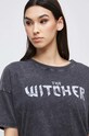 Bavlnené tričko dámske z kolekcie The Witcher x Medicine šedá farba RW22.TSDB51