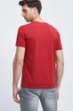 T-shirt bawełniany męski gładki z domieszką elastanu bordowy 95 % Bawełna, 5 % Elastan