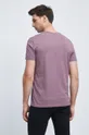 T-shirt bawełniany męski gładki z domieszką elastanu fioletowy 95 % Bawełna, 5 % Elastan