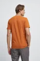 T-shirt bawełniany gładki z domieszką elastanu brązowy 95 % Bawełna, 5 % Elastan
