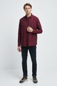 T-shirt bawełniany gładki z domieszką elastanu bordowy RW22.TSM052 bordowy RW22