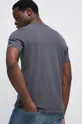 T-shirt bawełniany męski gładki kolor szary 100 % Bawełna