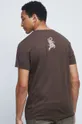 T-shirt bawełniany męski z kolekcji Legendy brązowy 100 % Bawełna