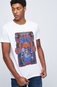 T-shirt bawełniany z nadrukiem biały biały RW22.TSM306