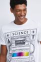 T-shirt bawełniany z kolekcji Science biały Męski