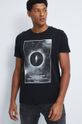 czarny T-shirt bawełniany z kolekcji Science czarny