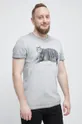 szary T-shirt bawełniany męski z kolekcji Psoty szary