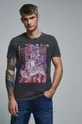 szary T-shirt bawełniany męski by Olaf Hajek kolor szary