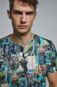T-shirt bawełniany męski by Olaf Hajek kolor multicolor Męski