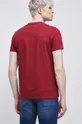 T-shirt bawełniany męski gładki z domieszką elastanu kolor czerwony 95 % Bawełna, 5 % Elastan