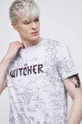 Bavlnené tričko pánske z kolekcie The Witcher x Medicine biela farba Pánsky