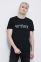 Bavlnené tričko pánske z kolekcie The Witcher x Medicine čierna farba čierna RW22.TSMB59