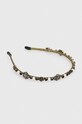 Opaska do włosów damska z ozdobnymi elementami kolor złoty złoty RW23.AKD905