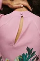 Bluzka damska w kwiaty kolor różowy