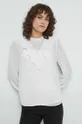 Bluzka damska z fakturą kolor biały biały