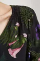 Bluzka damska w kwiaty kolor czarny Damski