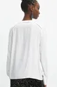 Bluzka damska z koronkowymi wstawkami kolor biały 100 % Wiskoza 