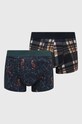 Bokserki męskie wzorzyste (2-pack) kolor multicolor dzianina multicolor RW23.BIM900