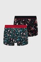 Bavlnené boxerky pánske vianočné (2-pack) pletenina viacfarebná RW23.BIMA02