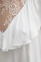 Bluzka damska z koronkową wstawką kolor biały Damski