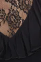 Bluzka damska z koronkową wstawką kolor czarny Damski