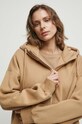 Bluza damska gładka kolor beżowy beżowy RW23.BLD010