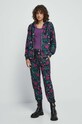 Bluza bawełniana damska w kwiaty kolor czarny RW23.BLD040 czarny RW23