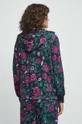 Bluza bawełniana damska w kwiaty kolor czarny 100 % Bawełna