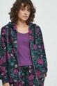 Bluza bawełniana damska w kwiaty kolor czarny RW23.BLD040 czarny