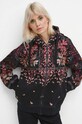 Bluza damska wzorzysta kolor czarny wzorzyste czarny RW23.BLD700