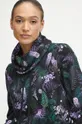 Bluza bawełniana damska z kapturem kolor czarny Damski