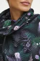 Bluza bawełniana damska z kapturem kolor czarny
