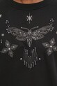 Bluza damska z aplikacją kolor czarny RW23.BLDA02 czarny