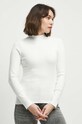 Longsleeve damski prążkowany kolor beżowy beżowy RW23.BUD050