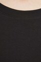 Longsleeve bawełniany damski gładki z domieszką elastanu kolor czarny RW23.BUD061 czarny